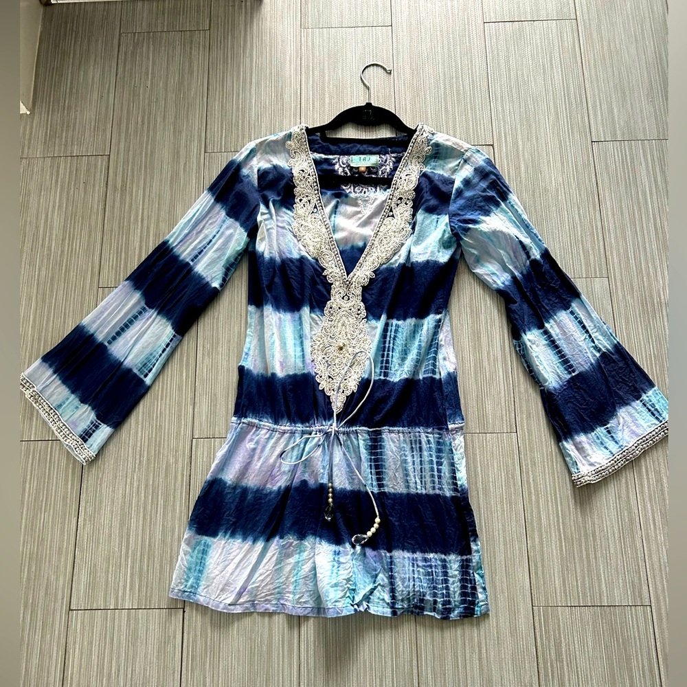 TAJ by Sabrina Crippa tie dye coverup tunic